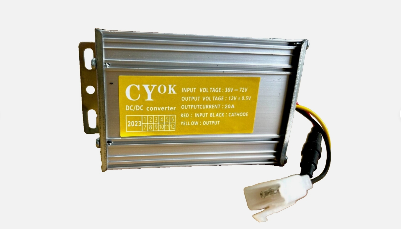 Electric Bicycle Voltage Converter-Adapter Transformer DC 36-72V To 12V/10A/20A