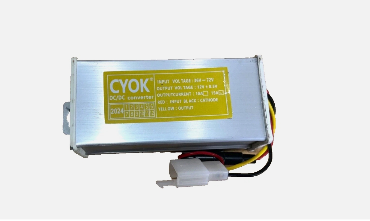 Electric Bicycle Voltage Converter-Adapter Transformer DC 36-72V To 12V/10A/15A